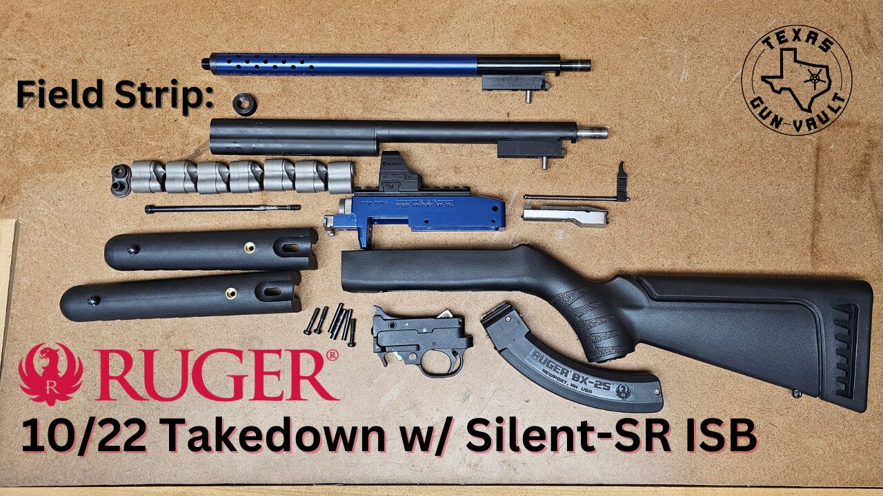 Field Strip: Ruger 10/22 Takedown w/ Silent-SR ISB (Integrally Suppressed Barrel)