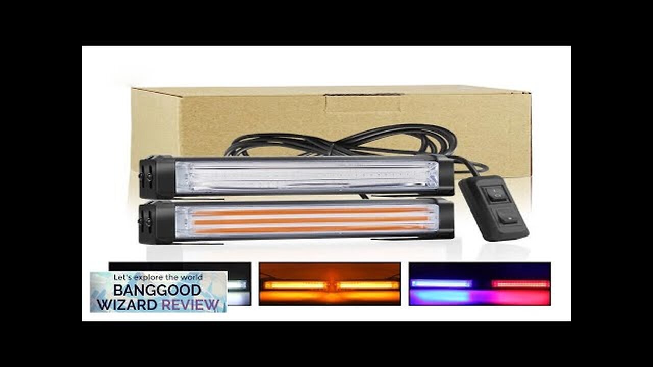 One-To-Two Car Center Grille Flashing Light COB Bar Light Daytime Running Light Review