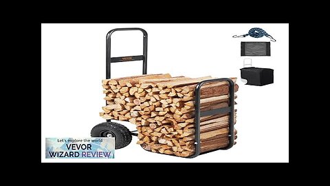 VEVOR Firewood Log Cart 250 lbs Capacity Outdoor and Indoor Wood Rack Review