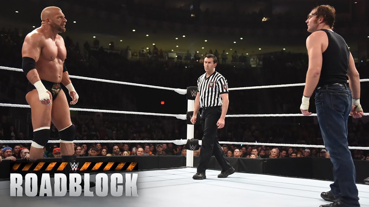 Triple H vs Dean Ambrose RoadBlock 2016 Highlights