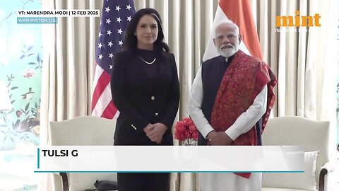 PM Modi In US_ Watch Tulsi Gabbard's FIRST Meeting With PM Modi After Taking Oath As Intel Boss