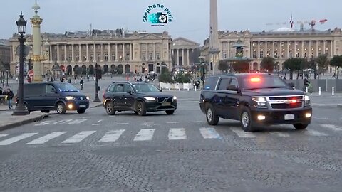 🗼 Cruising Paris with VP Vance's impressive motorcade 🗼