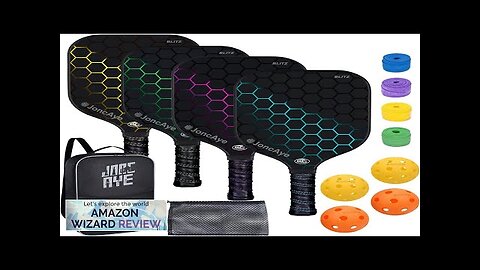 JoncAye Pickleball-Paddles-Set of 4 or 2 Rackets with Balls and Bag Review