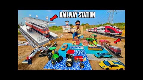 I Build A Railway Station from RC Traxxas Swaraj Vehicles - Chatpat toy TV