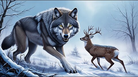 Wolf hunted the Deer