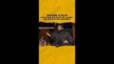 @deoncole Having peace is just as good as money