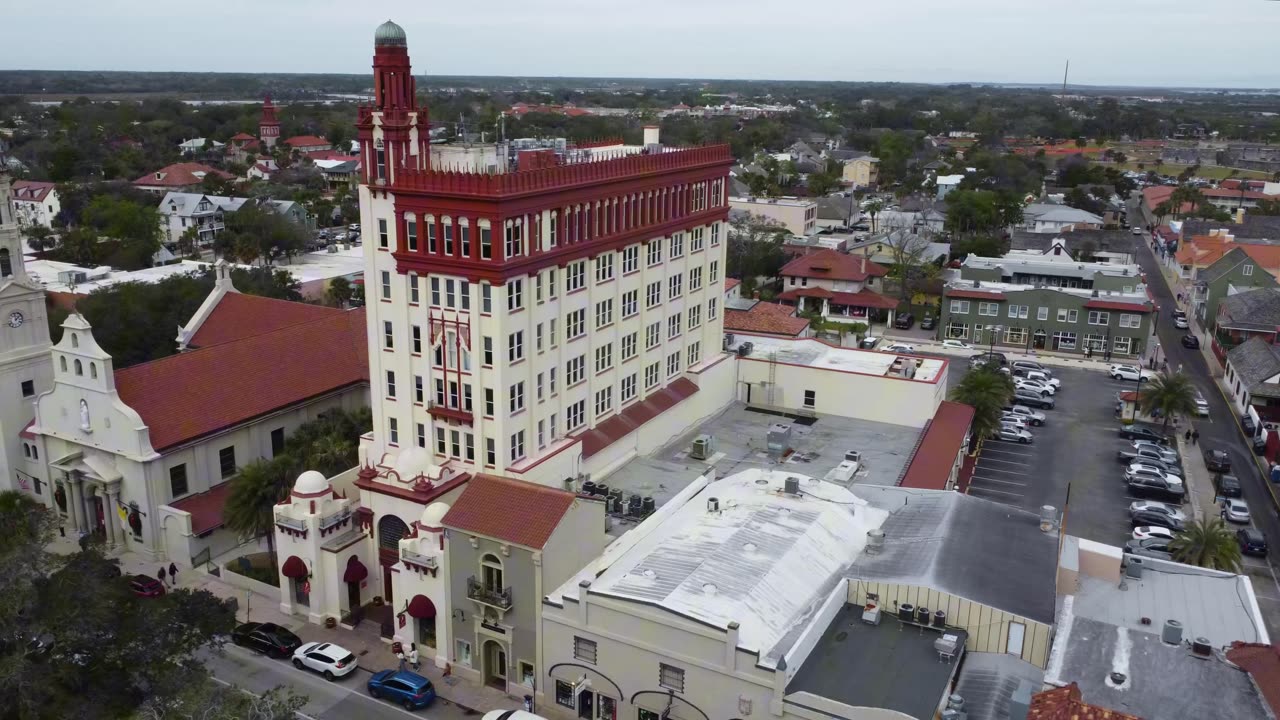 St Augustine - drone fly over, Christmas 2024