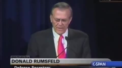 Donald Rumsfeld annuncia di non poter giustificare oltre 2,3 trilioni di dollari