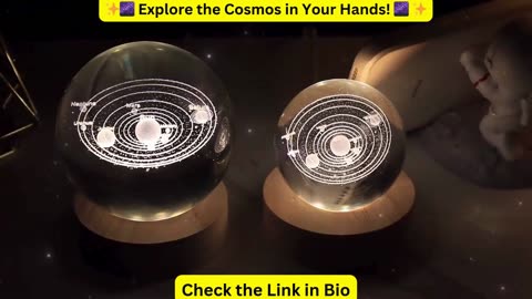 ✨🌌 Explore the Cosmos in Your Hands! 🌌 ✨ 3D Crystal Ball Astronomy Solar System Planets Moon