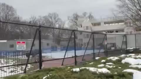 The White House is now surrounded by a protective barrier to keep people out.