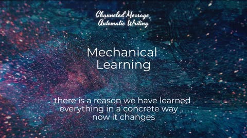 Mechanical Learning