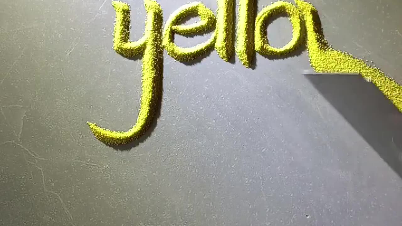 Calligraphy with sand