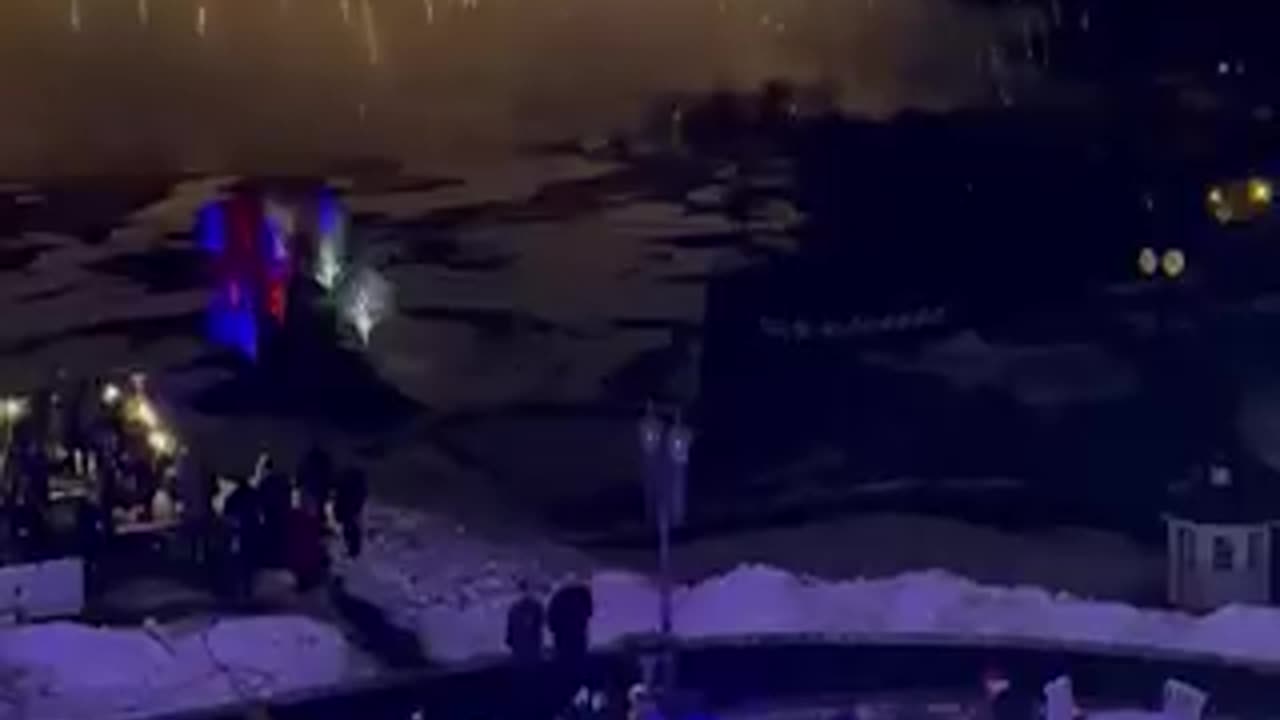 President Trump and the First Lady enjoy a beautiful fireworks display as they arrive