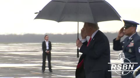 WATCH: President Trump Arrives on Air Force One for Super Bowl LIX in New Orleans - 2/9/25