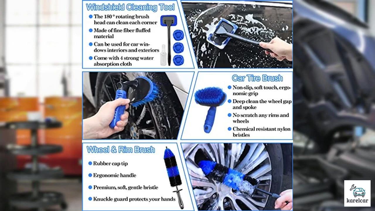 26Pcs Car Detailing Brush Set