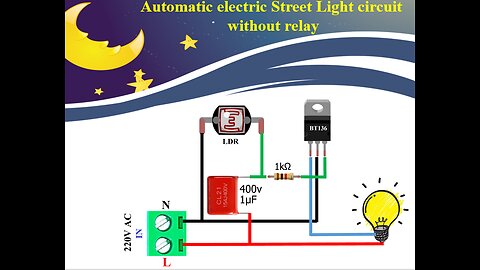 Automatic street light circuit without relay