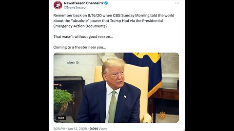 when CBS Sunday Morning told the world about the “absolute” power Trump Had via PEADS