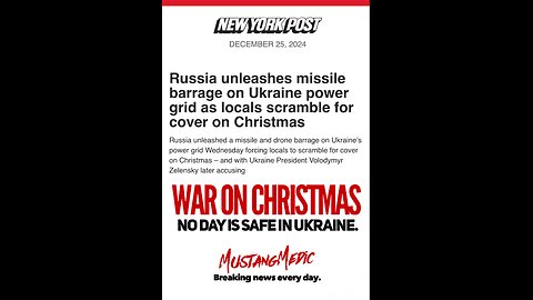 #BreakingNews Russia unleashes missile barrage on Ukraine's power grid on Christmas.