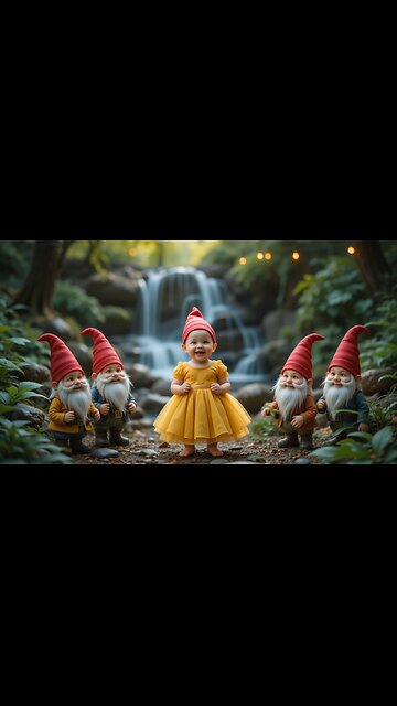 Enchanting Moments: Baby Meets Garden Gnomes! 🌟👶