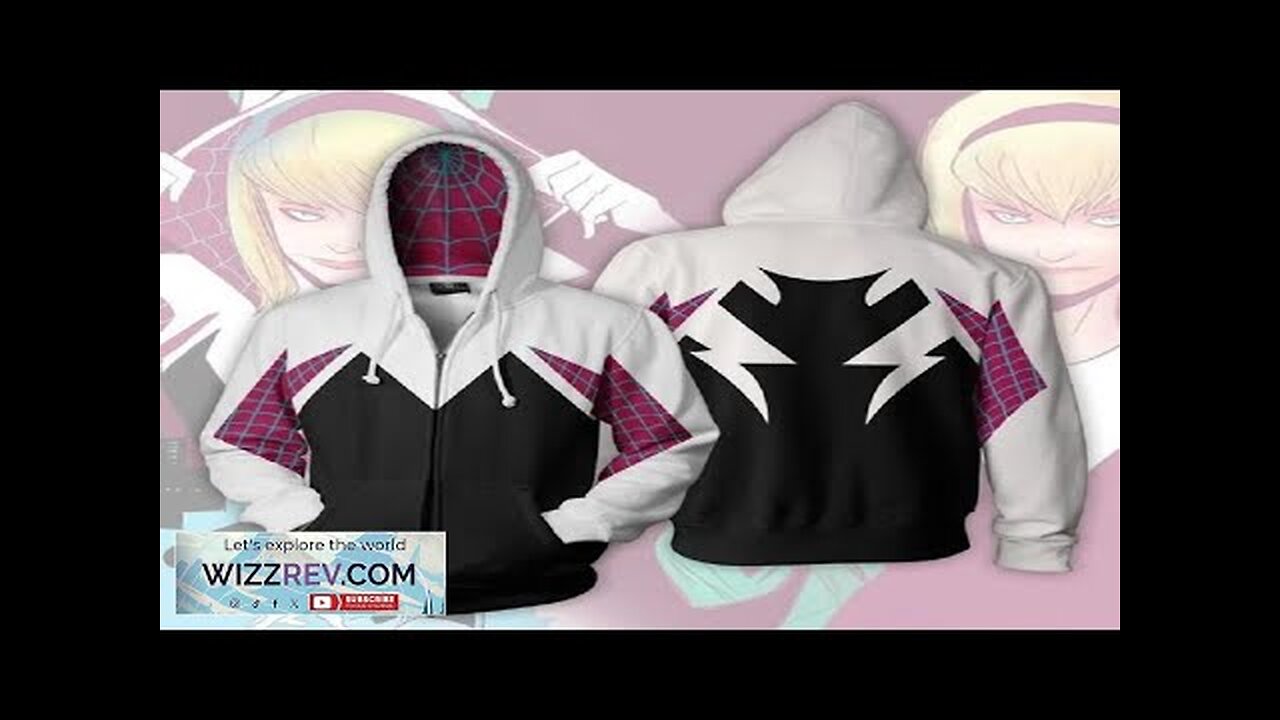 Spider Gwen Stacy Costume for Women Men 3D Print Style Zipper Jacket Review