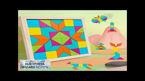 Wood Puzzle Block Geometric Shape Toddler Puzzle Early Learning Education Jigsaw Puzzle Review