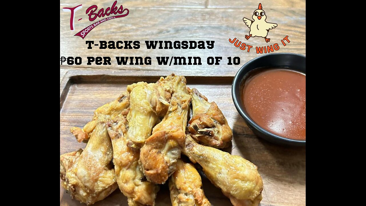 T-Backs Sports Bar and Grill Sports Schedule and Wingsday wing special for Wednesday Jan 08, 2025