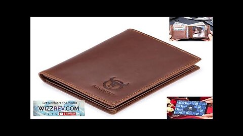 BULLCAPTAIN Men's Genuine Leather Wallet Multi Card Bag Large Capacity Bifold Wallet Review