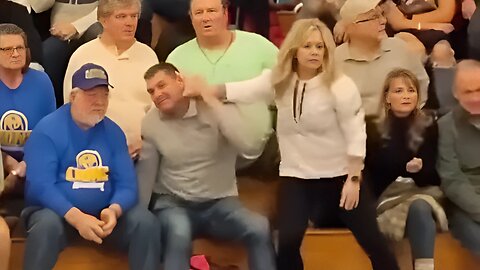 This mom was invested in her son’s wrestling match