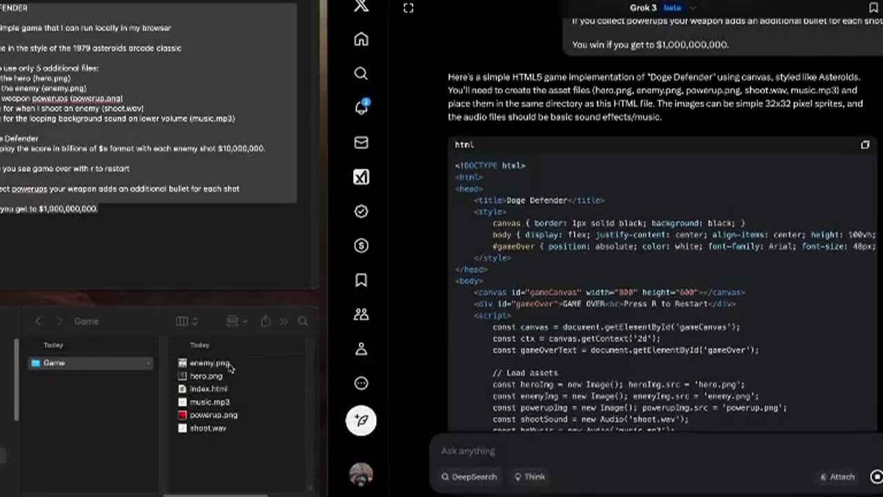 GROK 3 JUST MADE GAME DEVELOPMENT A JOKE No coding, no stress