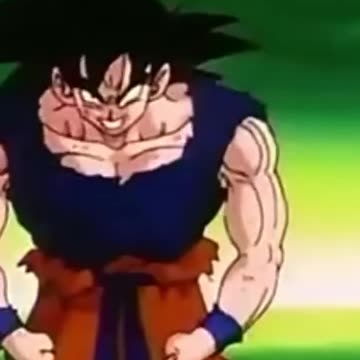 Goku goes super saiyan for the first time