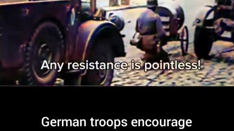 German troops encourage Soviet soldiers to surrender in Russia 1941 tensions #Colourized