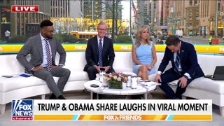 'Did you see Kamala!' Hosts react to Trump and Obama's friendly chat