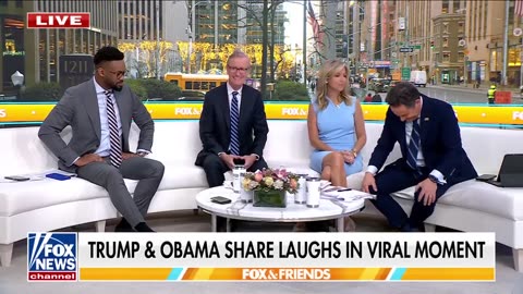 'Did you see Kamala!' Hosts react to Trump and Obama's friendly chat