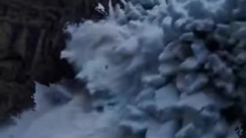 NATURAL CATASTROPHE AVALANCHE VIDEO CREATED WITH ARTIFICIAL INTELLIGENCE AMAZING!