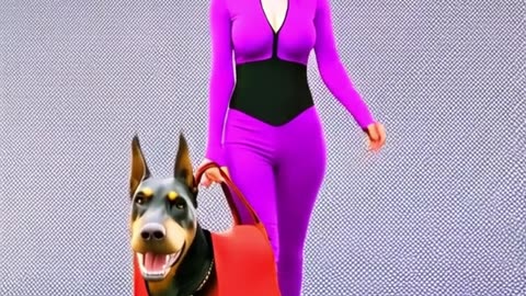 Miniature Guard Dogs? Fashionable, trendy. Every woman should carry one. #germanshepherd #doberman