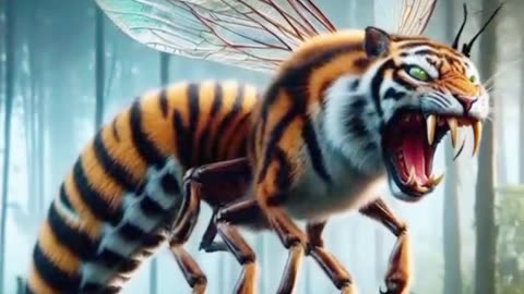 Tiger Vs Bee #animal​ #animals​ #tiger​ #lion​ #wolf​ #blackpanther​ #polarbear​ #leopard​