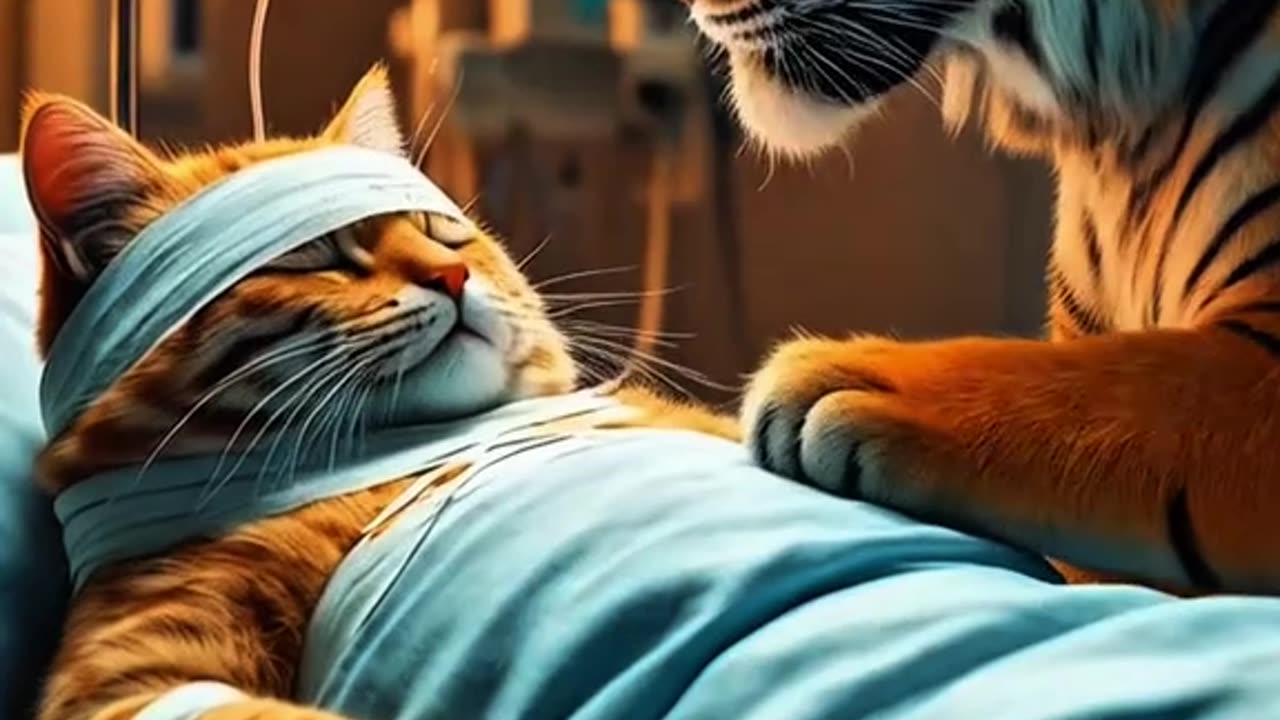 🦊 Fox Attacks the Cat! 🐯 Tiger Strikes Back | Ai cat video | Cat shorts