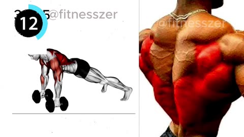 Push-Up to Renegade Row & Dumbbell Renegade Row #fitnesszer #shots #backworkout #push up #dumbbell