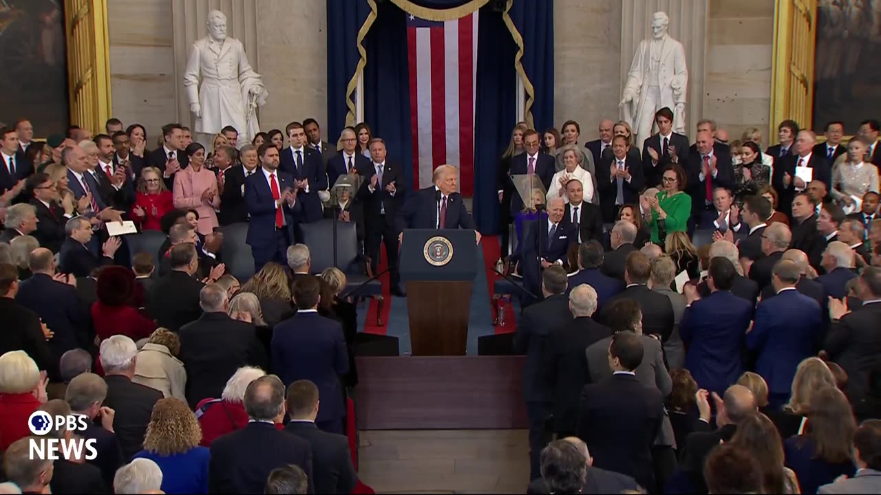 President Trump's Inaugural Speech, 01/20/2025 "The Golden Age Of America Begins Right Now"