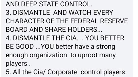 Before I start my deep dive into the shadow government "Here's how I would end deep state