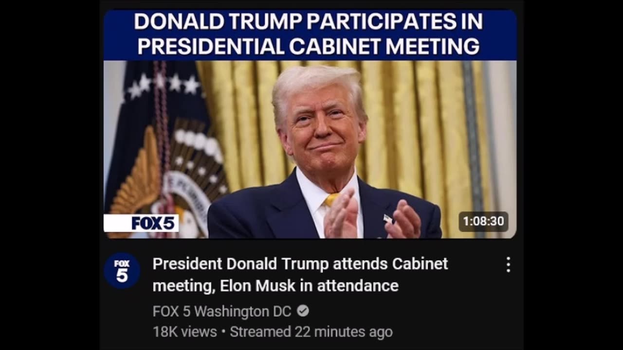 President Donald Trump attends Cabinet meeting