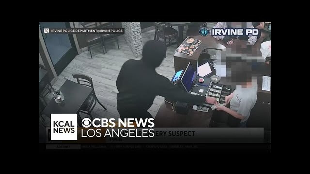 Bold Irvine robbery suspect caught on camera