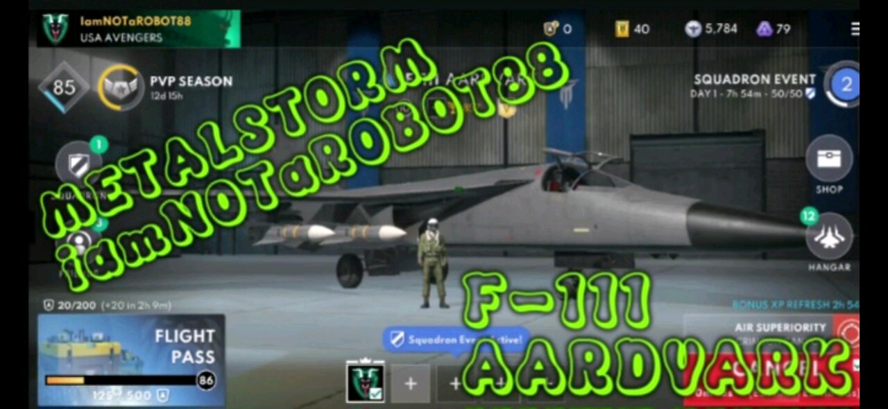 F-111 AARDVARK Mission : Air Superiority in METALSTORM game