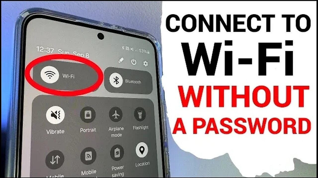 How to connect to Wifi WITHOUT a PASSWORD on Android phone