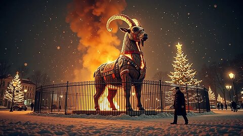 The Bizarre Story of the Christmas Goat That Gets Burned Every Year