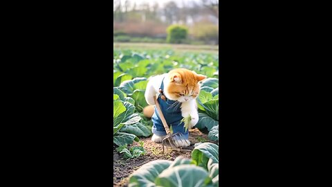 Cute Cat HardWorking on land 😄