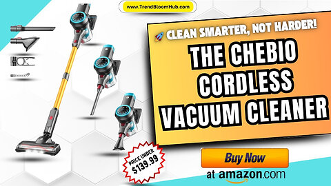 🏡 CHEBIO Cordless Vacuum – Powerful Cleaning Made Affordable! 🏡