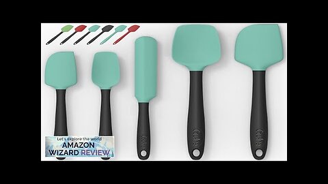 Silicone Spatula Set of 5High Temperature Resistant Food Grade Silicone Dishwasher Safe Review