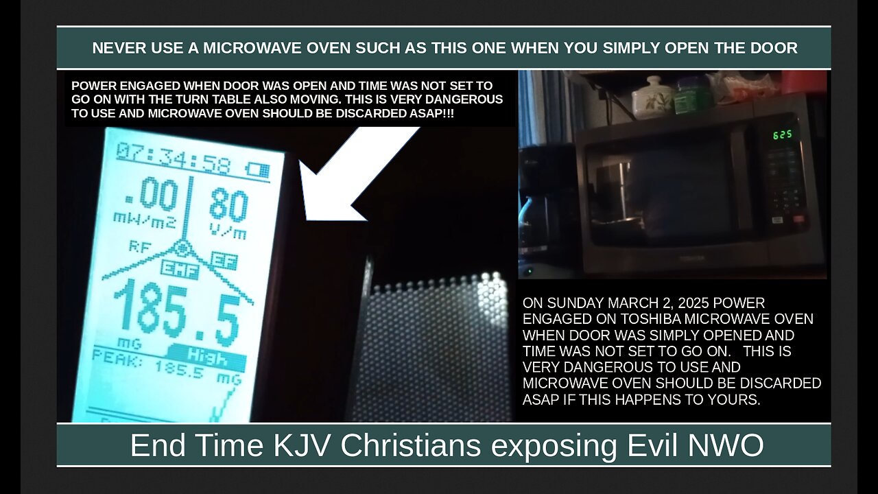 NEVER USE A MICROWAVE OVEN SUCH AS THIS ONE WHEN YOU SIMPLY OPEN THE DOOR