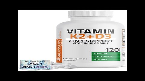 Bronson Vitamin K2 (MK7) with D3 Supplement Non-GMO Formula 5000 IU Vitamin Review